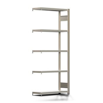 Fachbodenregal mit Tiefenriegel - 150 kg - 2.000 x 875 x 300 mm (HxBxT) - Anbauregal - 5 Böden - verzinkt - Lagerregal - Steckregal - BERT Fachbodenregal mit Tiefenriegel - 150 kg - 2.000 x 875 x 300 mm (HxBxT) - Anbauregal - 5 Böden - verzinkt - Lagerregal - Steckregal - BERT