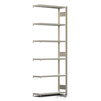 Fachbodenregal mit Tiefenriegel - 150 kg - 2.500 x 1.005 x 300 mm (HxBxT) - Anbauregal - 6 Böden - verzinkt - Lagerregal - Steckregal - BERT Fachbodenregal mit Tiefenriegel - 150 kg - 2.500 x 1.005 x 300 mm (HxBxT) - Anbauregal - 6 Böden - verzinkt - Lagerregal - Steckregal - BERT