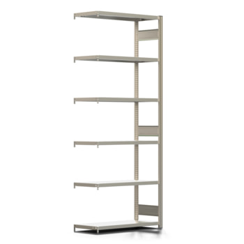 Fachbodenregal mit Tiefenriegel - 150 kg - 2.500 x 1.005 x 400 mm (HxBxT) - Anbauregal - 6 Böden - verzinkt - Lagerregal - Steckregal - BERT Fachbodenregal mit Tiefenriegel - 150 kg - 2.500 x 1.005 x 400 mm (HxBxT) - Anbauregal - 6 Böden - verzinkt - Lagerregal - Steckregal - BERT