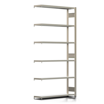 Fachbodenregal mit Tiefenriegel - 150 kg - 2.500 x 1.285 x 300 mm (HxBxT) - Anbauregal - 6 Böden - verzinkt - Lagerregal - Steckregal - BERT Fachbodenregal mit Tiefenriegel - 150 kg - 2.500 x 1.285 x 300 mm (HxBxT) - Anbauregal - 6 Böden - verzinkt - Lagerregal - Steckregal - BERT