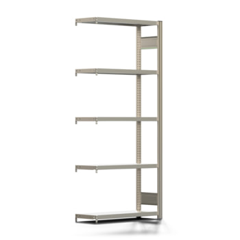 Fachbodenregal mit Tiefenriegel - 250 kg - 2.000 x 875 x 300 mm (HxBxT) - Anbauregal - Längenriegel - 5 Böden - Steckregal BERT Fachbodenregal mit Tiefenriegel - 250 kg - 2.000 x 875 x 300 mm (HxBxT) - Anbauregal - Längenriegel - 5 Böden - Steckregal BERT