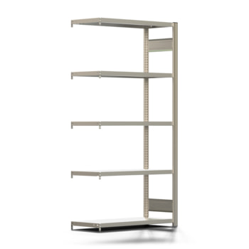 Fachbodenregal mit Tiefenriegel - 250 kg - 2.000 x 1.005 x 400 mm (HxBxT) - Anbauregal - Längenriegel - 5 Böden - Steckregal BERT Fachbodenregal mit Tiefenriegel - 250 kg - 2.000 x 1.005 x 400 mm (HxBxT) - Anbauregal - Längenriegel - 5 Böden - Steckregal BERT