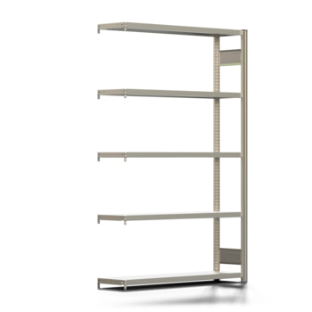 Fachbodenregal mit Tiefenriegel - 250 kg - 2.000 x 1.285 x 300 mm (HxBxT) - Anbauregal - Längenriegel - 5 Böden - Steckregal BERT Fachbodenregal mit Tiefenriegel - 250 kg - 2.000 x 1.285 x 300 mm (HxBxT) - Anbauregal - Längenriegel - 5 Böden - Steckregal BERT