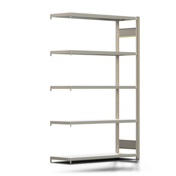 Fachbodenregal mit Tiefenriegel - 250 kg - 2.000 x 1.285 x 400 mm (HxBxT) - Anbauregal - Längenriegel - 5 Böden - Steckregal BERT Fachbodenregal mit Tiefenriegel - 250 kg - 2.000 x 1.285 x 400 mm (HxBxT) - Anbauregal - Längenriegel - 5 Böden - Steckregal BERT