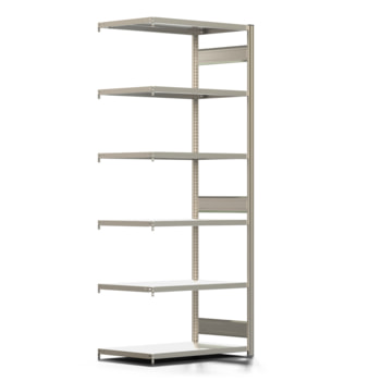 Fachbodenregal mit Tiefenriegel - 250 kg - 2.500 x 1.005 x 600 mm (HxBxT) - Anbauregal - Längenriegel - 6 Böden - Steckregal BERT Fachbodenregal mit Tiefenriegel - 250 kg - 2.500 x 1.005 x 600 mm (HxBxT) - Anbauregal - Längenriegel - 6 Böden - Steckregal BERT