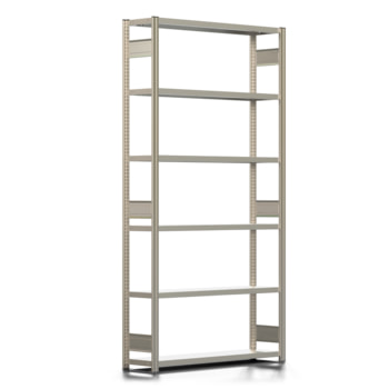 Fachbodenregal mit Tiefenriegel - 250 kg - 2.500 x 1.285 x 300 mm (HxBxT) - Grundregal - Längenriegel - 6 Böden - Steckregal BERT Fachbodenregal mit Tiefenriegel - 250 kg - 2.500 x 1.285 x 300 mm (HxBxT) - Grundregal - Längenriegel - 6 Böden - Steckregal BERT