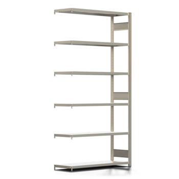 Fachbodenregal mit Tiefenriegel - 250 kg - 2.500 x 1.285 x 400 mm (HxBxT) - Anbauregal - Längenriegel - 6 Böden - Steckregal BERT Fachbodenregal mit Tiefenriegel - 250 kg - 2.500 x 1.285 x 400 mm (HxBxT) - Anbauregal - Längenriegel - 6 Böden - Steckregal BERT