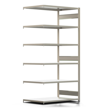 Fachbodenregal mit Tiefenriegel - 250 kg - 2.500 x 1.285 x 800 mm (HxBxT) - Anbauregal - Längenriegel - 6 Böden - Steckregal BERT Fachbodenregal mit Tiefenriegel - 250 kg - 2.500 x 1.285 x 800 mm (HxBxT) - Anbauregal - Längenriegel - 6 Böden - Steckregal BERT