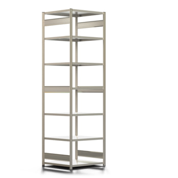 Fachbodenregal mit Tiefenriegel - 250 kg - 3.000 x 875 x 800 mm (HxBxT) - Grundregal - Längenriegel - 7 Böden - Steckregal BERT Fachbodenregal mit Tiefenriegel - 250 kg - 3.000 x 875 x 800 mm (HxBxT) - Grundregal - Längenriegel - 7 Böden - Steckregal BERT