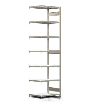 Fachbodenregal mit Tiefenriegel - 250 kg - 3.000 x 875 x 600 mm (HxBxT) - Anbauregal - Längenriegel - 7 Böden - Steckregal BERT Fachbodenregal mit Tiefenriegel - 250 kg - 3.000 x 875 x 600 mm (HxBxT) - Anbauregal - Längenriegel - 7 Böden - Steckregal BERT