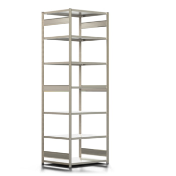 Fachbodenregal mit Tiefenriegel - 250 kg - 3.000 x 1.005 x 800 mm (HxBxT) - Grundregal - Längenriegel - 7 Böden - Steckregal BERT Fachbodenregal mit Tiefenriegel - 250 kg - 3.000 x 1.005 x 800 mm (HxBxT) - Grundregal - Längenriegel - 7 Böden - Steckregal BERT