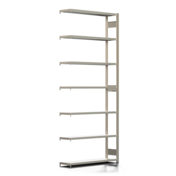 Fachbodenregal mit Tiefenriegel - 250 kg - 3.000 x 1.285 x 300 mm (HxBxT) - Anbauregal - Längenriegel - 7 Böden - Steckregal BERT Fachbodenregal mit Tiefenriegel - 250 kg - 3.000 x 1.285 x 300 mm (HxBxT) - Anbauregal - Längenriegel - 7 Böden - Steckregal BERT