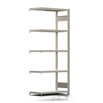 Fachbodenregal mit Tiefenriegel - 350 kg - 2.000 x 875 x 400 mm (HxBxT) - Anbauregal - Längenriegel - verzinkt - 5 Böden - Steckregal BERT Fachbodenregal mit Tiefenriegel - 350 kg - 2.000 x 875 x 400 mm (HxBxT) - Anbauregal - Längenriegel - verzinkt - 5 Böden - Steckregal BERT