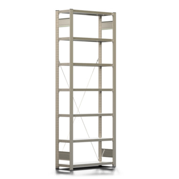 Ordnerregal - 80 kg - 2.325 x 875x 300 mm (HxBxT) - 7 Böden - 6 Ordnerebenen - Grundregal - verzinkt - Aktenregal - Steckregal BERT Ordnerregal - 80 kg - 2.325 x 875x 300 mm (HxBxT) - 7 Böden - 6 Ordnerebenen - Grundregal - verzinkt - Aktenregal - Steckregal BERT