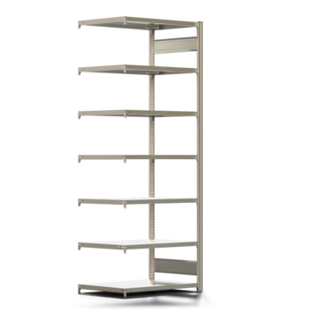 Ordnerregal - 80 kg - 2.325 x 875x 600 mm (HxBxT) - 7 Böden - 6 Ordnerebenen - Anbauregal - verzinkt - Aktenregal - Steckregal BERT Ordnerregal - 80 kg - 2.325 x 875x 600 mm (HxBxT) - 7 Böden - 6 Ordnerebenen - Anbauregal - verzinkt - Aktenregal - Steckregal BERT