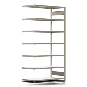 Ordnerregal - 80 kg - 2.325 x 1.285x 600 mm (HxBxT) - 7 Böden - 6 Ordnerebenen - Anbauregal - verzinkt - Aktenregal - Steckregal BERT Ordnerregal - 80 kg - 2.325 x 1.285x 600 mm (HxBxT) - 7 Böden - 6 Ordnerebenen - Anbauregal - verzinkt - Aktenregal - Steckregal BERT