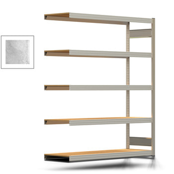 Fachbodenregal Tiefenriegel - 250 kg - 2.000 x 1.695 x 500 mm (HxBxT) - Anbauregal - verzinkt - 5 Holzböden - Lagerregal - Steckregal BERT Fachbodenregal Tiefenriegel - 250 kg - 2.000 x 1.695 x 500 mm (HxBxT) - Anbauregal - verzinkt - 5 Holzböden - Lagerregal - Steckregal BERT