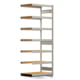 Archivregal mit Holzböden - Tiefenriegel - 7 Ebenen - 250 kg - 2.500 x 1.005 x 600 mm (HxBxT) - Anbauregal - verzinkt - Steckregal BERT Archivregal mit Holzböden - Tiefenriegel - 7 Ebenen - 250 kg - 2.500 x 1.005 x 600 mm (HxBxT) - Anbauregal - verzinkt - Steckregal BERT