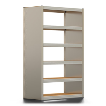 Archivregal mit Holzböden - Seitenwand - 6 Ebenen - 250 kg - 2.075 x 1.285 x 600 mm (HxBxT) - Grundregal - verzinkt - Steckregal BERT Archivregal mit Holzböden - Seitenwand - 6 Ebenen - 250 kg - 2.075 x 1.285 x 600 mm (HxBxT) - Grundregal - verzinkt - Steckregal BERT