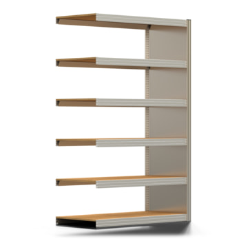 Archivregal mit Holzböden - Seitenwand - 6 Ebenen - 250 kg - 2.075 x 1.285 x 600 mm (HxBxT) - Anbauregal - verzinkt - Steckregal BERT Archivregal mit Holzböden - Seitenwand - 6 Ebenen - 250 kg - 2.075 x 1.285 x 600 mm (HxBxT) - Anbauregal - verzinkt - Steckregal BERT