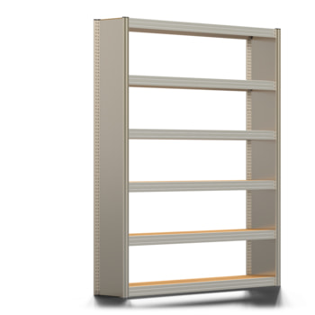 Archivregal mit Holzböden - Seitenwand - 6 Ebenen - 250 kg - 2.075 x 1.695 x 300 mm (HxBxT) - Grundregal - verzinkt - Steckregal BERT Archivregal mit Holzböden - Seitenwand - 6 Ebenen - 250 kg - 2.075 x 1.695 x 300 mm (HxBxT) - Grundregal - verzinkt - Steckregal BERT
