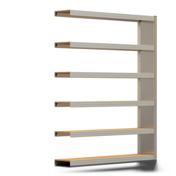 Archivregal mit Holzböden - Seitenwand - 6 Ebenen - 250 kg - 2.075 x 1.695 x 300 mm (HxBxT) - Anbauregal - verzinkt - Steckregal BERT Archivregal mit Holzböden - Seitenwand - 6 Ebenen - 250 kg - 2.075 x 1.695 x 300 mm (HxBxT) - Anbauregal - verzinkt - Steckregal BERT