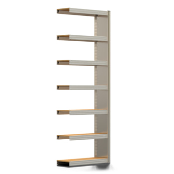 Archivregal mit Holzböden - Seitenwand - 7 Ebenen - 250 kg - 2.500 x 875 x 300 mm (HxBxT) - Anbauregal - verzinkt - Steckregal BERT Archivregal mit Holzböden - Seitenwand - 7 Ebenen - 250 kg - 2.500 x 875 x 300 mm (HxBxT) - Anbauregal - verzinkt - Steckregal BERT