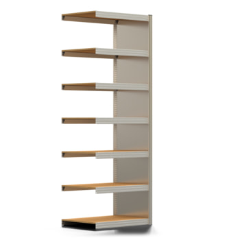 Archivregal mit Holzböden - Seitenwand - 7 Ebenen - 250 kg - 2.500 x 875 x 600 mm (HxBxT) - Anbauregal - verzinkt - Steckregal BERT Archivregal mit Holzböden - Seitenwand - 7 Ebenen - 250 kg - 2.500 x 875 x 600 mm (HxBxT) - Anbauregal - verzinkt - Steckregal BERT