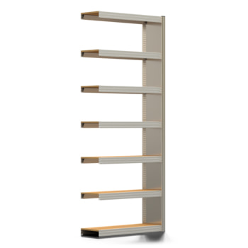 Archivregal mit Holzböden - Seitenwand - 7 Ebenen - 250 kg - 2.500 x 1.005 x 300 mm (HxBxT) - Anbauregal - verzinkt - Steckregal BERT Archivregal mit Holzböden - Seitenwand - 7 Ebenen - 250 kg - 2.500 x 1.005 x 300 mm (HxBxT) - Anbauregal - verzinkt - Steckregal BERT