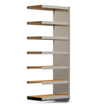 Archivregal mit Holzböden - Seitenwand - 7 Ebenen - 250 kg - 2.500 x 1.005 x 600 mm (HxBxT) - Anbauregal - verzinkt - Steckregal BERT Archivregal mit Holzböden - Seitenwand - 7 Ebenen - 250 kg - 2.500 x 1.005 x 600 mm (HxBxT) - Anbauregal - verzinkt - Steckregal BERT