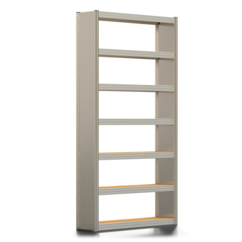 Archivregal mit Holzböden - Seitenwand - 7 Ebenen - 250 kg - 2.500 x 1.285 x 300 mm (HxBxT) - Grundregal - verzinkt - Steckregal BERT Archivregal mit Holzböden - Seitenwand - 7 Ebenen - 250 kg - 2.500 x 1.285 x 300 mm (HxBxT) - Grundregal - verzinkt - Steckregal BERT
