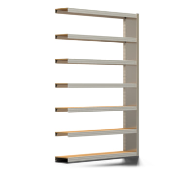 Archivregal mit Holzböden - Seitenwand - 7 Ebenen - 250 kg - 2.500 x 1.695 x 300 mm (HxBxT) - Anbauregal - verzinkt - Steckregal BERT Archivregal mit Holzböden - Seitenwand - 7 Ebenen - 250 kg - 2.500 x 1.695 x 300 mm (HxBxT) - Anbauregal - verzinkt - Steckregal BERT