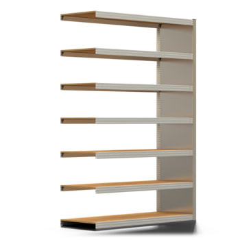 Archivregal mit Holzböden - Seitenwand - 7 Ebenen - 250 kg - 2.500 x 1.695 x 600 mm (HxBxT) - Anbauregal - verzinkt - Steckregal BERT Archivregal mit Holzböden - Seitenwand - 7 Ebenen - 250 kg - 2.500 x 1.695 x 600 mm (HxBxT) - Anbauregal - verzinkt - Steckregal BERT