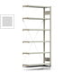 Büroregal mit Tiefenriegel - 150 kg - 2.000 x 1.005 x 300 mm - 6 Böden - 5 Ordnerebenen - Anbauregal - lichtgrau - Steckregal BERT Büroregal mit Tiefenriegel - 150 kg - 2.000 x 1.005 x 300 mm - 6 Böden - 5 Ordnerebenen - Anbauregal - lichtgrau - Steckregal BERT