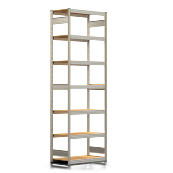 Fachbodenregal mit Tiefenriegel - 350 kg - 3.000 x 1.005 x 500 mm (HxBxT) - Grundregal - verzinkt - 7 Holzböden - Lagerregal - Steckregal BERT Fachbodenregal mit Tiefenriegel - 350 kg - 3.000 x 1.005 x 500 mm (HxBxT) - Grundregal - verzinkt - 7 Holzböden - Lagerregal - Steckregal BERT