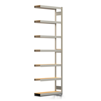 Fachbodenregal mit Tiefenriegel - 350 kg - 3.000 x 1.005 x 300 mm (HxBxT) - Anbauregal - verzinkt - 7 Holzböden - Lagerregal - Steckregal BERT Fachbodenregal mit Tiefenriegel - 350 kg - 3.000 x 1.005 x 300 mm (HxBxT) - Anbauregal - verzinkt - 7 Holzböden - Lagerregal - Steckregal BERT