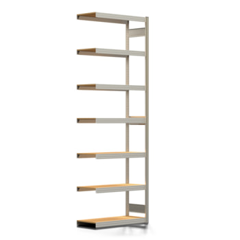 Fachbodenregal mit Tiefenriegel - 350 kg - 3.000 x 1.005 x 400 mm (HxBxT) - Anbauregal - verzinkt - 7 Holzböden - Lagerregal - Steckregal BERT Fachbodenregal mit Tiefenriegel - 350 kg - 3.000 x 1.005 x 400 mm (HxBxT) - Anbauregal - verzinkt - 7 Holzböden - Lagerregal - Steckregal BERT