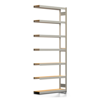 Fachbodenregal mit Tiefenriegel - 350 kg - 3.000 x 1.285 x 300 mm (HxBxT) - Anbauregal - verzinkt - 7 Holzböden - Lagerregal - Steckregal BERT Fachbodenregal mit Tiefenriegel - 350 kg - 3.000 x 1.285 x 300 mm (HxBxT) - Anbauregal - verzinkt - 7 Holzböden - Lagerregal - Steckregal BERT