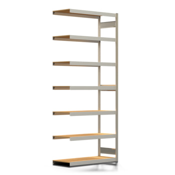Fachbodenregal mit Tiefenriegel - 350 kg - 3.000 x 1.285 x 500 mm (HxBxT) - Anbauregal - verzinkt - 7 Holzböden - Lagerregal - Steckregal BERT Fachbodenregal mit Tiefenriegel - 350 kg - 3.000 x 1.285 x 500 mm (HxBxT) - Anbauregal - verzinkt - 7 Holzböden - Lagerregal - Steckregal BERT