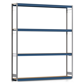 Weitspannregal EMIL - 3.000 x 2.570 x 400 mm (HxBxT) - Fachlast 400 kg - Holzböden - Lagerregal Weitspannregal EMIL - 3.000 x 2.570 x 400 mm (HxBxT) - Fachlast 400 kg - Holzböden - Lagerregal