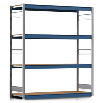 Weitspannregal EMIL - 2.000 x 1.750 x 600 mm (HxBxT) - Fachlast 400 kg - Holzböden - Lagerregal Weitspannregal EMIL - 2.000 x 1.750 x 600 mm (HxBxT) - Fachlast 400 kg - Holzböden - Lagerregal