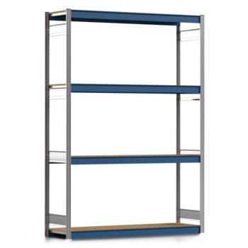 Weitspannregal EMIL - 2.500 x 1.750 x 500 mm (HxBxT) - Fachlast 400 kg - Holzböden - Lagerregal Weitspannregal EMIL - 2.500 x 1.750 x 500 mm (HxBxT) - Fachlast 400 kg - Holzböden - Lagerregal