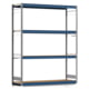 Weitspannregal EMIL - 2.500 x 2.010 x 600 mm (HxBxT) - Fachlast 400 kg - Holzböden - Lagerregal Weitspannregal EMIL - 2.500 x 2.010 x 600 mm (HxBxT) - Fachlast 400 kg - Holzböden - Lagerregal
