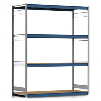 Weitspannregal EMIL - 2.500 x 2.010 x 800 mm (HxBxT) - Fachlast 400 kg - Holzböden - Lagerregal Weitspannregal EMIL - 2.500 x 2.010 x 800 mm (HxBxT) - Fachlast 400 kg - Holzböden - Lagerregal