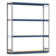 Weitspannregal EMIL - 3.000 x 2.570 x 600 mm (HxBxT) - Fachlast 400 kg - Holzböden - Lagerregal Weitspannregal EMIL - 3.000 x 2.570 x 600 mm (HxBxT) - Fachlast 400 kg - Holzböden - Lagerregal