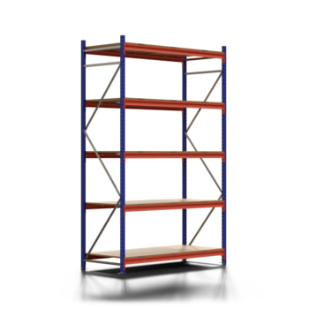 Weitspannregal EMMA - 3.000 x 1.850 x 800 mm (HxBxT) - Feldlast 7.500 kg - Holzböden - Schwerlastregal Weitspannregal EMMA - 3.000 x 1.850 x 800 mm (HxBxT) - Feldlast 7.500 kg - Holzböden - Schwerlastregal
