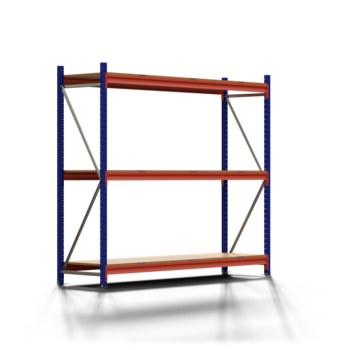 Weitspannregal EMMA - 2.000 x 2.250 x 600 mm (HxBxT) - Feldlast 7.500 kg - Holzböden - Schwerlastregal Weitspannregal EMMA - 2.000 x 2.250 x 600 mm (HxBxT) - Feldlast 7.500 kg - Holzböden - Schwerlastregal