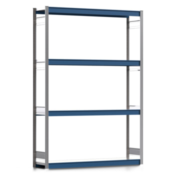 Weitspannregal EMIL - 2.500 x 1.750 x 400 mm (HxBxT) - Fachlast 400 kg - Stahlfachböden - Lagerregal Weitspannregal EMIL - 2.500 x 1.750 x 400 mm (HxBxT) - Fachlast 400 kg - Stahlfachböden - Lagerregal