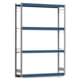 Weitspannregal EMIL - 2.500 x 1.750 x 400 mm (HxBxT) - Fachlast 400 kg - Stahlfachböden - Lagerregal Weitspannregal EMIL - 2.500 x 1.750 x 400 mm (HxBxT) - Fachlast 400 kg - Stahlfachböden - Lagerregal