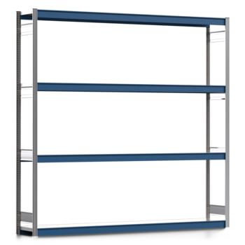 Weitspannregal EMIL - 2.500 x 2.570 x 400 mm (HxBxT) - Fachlast 400 kg - Stahlfachböden - Lagerregal Weitspannregal EMIL - 2.500 x 2.570 x 400 mm (HxBxT) - Fachlast 400 kg - Stahlfachböden - Lagerregal